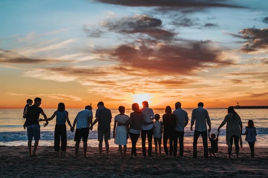 Family Beach Sunset Portrait